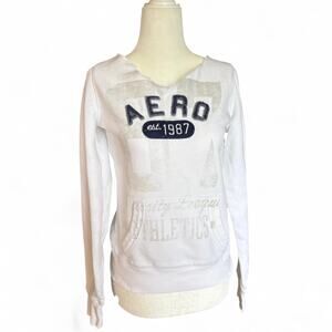 Aeropostale Aero Est. 1987 Logo Sweatshirt with Cropped Neckline